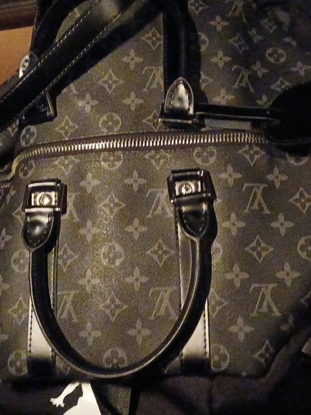 Louis Vuitton Monogram Handbag - Black/Brown